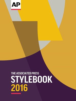cover image of The Associated Press Stylebook 2016